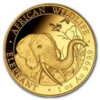 Gouden Somalische Olifant 1 oz 2018, Goud, Losse munt, Overige landen, Verzenden
