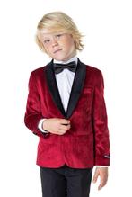 Bordeaux Rode Velvet Blazer Jongen OppoSuits, Kinderen en Baby's, Verzenden, Nieuw
