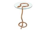 Ronde bijzettafel WILDLIFE SNAKE 65cm antiek koper metaal, Huis en Inrichting, Tafels | Sidetables, Ophalen of Verzenden, Nieuw