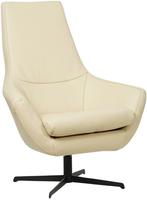Crème leren moderne draaistoel - Toledo Leer Polar (crème le, Huis en Inrichting, Fauteuils, Nieuw, Ophalen of Verzenden, 75 tot 100 cm