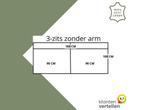 Leren elementenbank Flow - element 3 zits zonder arm, 150 tot 200 cm, Nieuw, Ophalen of Verzenden, Rechte bank