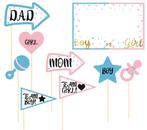 Gender Reveal Photo Booth Set 8 delig, Verzenden, Nieuw