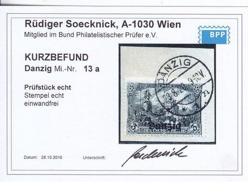 Danzig 1920 - Uitspraak; 3 Mark in een kleur, bevinding, Postzegels en Munten, Postzegels | Europa | Duitsland