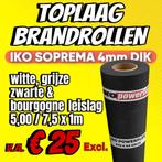 Toplaag Brandrollen 4mm dik v.a. € 25, Nieuw, Overige materialen, Dakleer