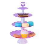 46-delige speelgoed servies high tea set met gebak etagère, Ophalen of Verzenden, Nieuw