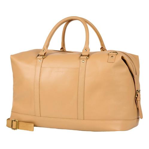 Bloomsbury Leren Weekendtas Unisex Reistas - Beige, Sieraden, Tassen en Uiterlijk, Tassen | Reistassen en Weekendtassen, Beige