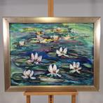 Schilderij, Maya Wildevuur, Waterlelies, 1995, Huis en Inrichting, Woonaccessoires | Schilderijen, Tekeningen en Foto's, Nieuw