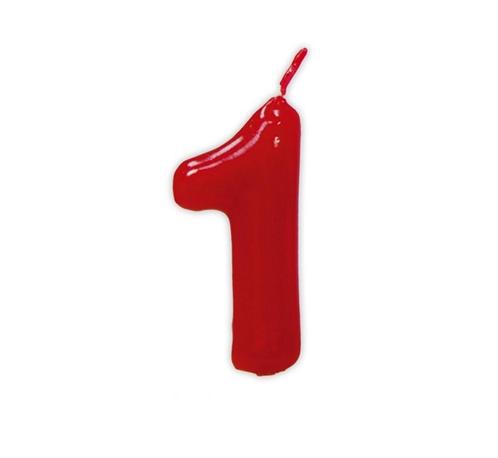 Rode Kaars 1 Jaar 5,5cm, Hobby en Vrije tijd, Feestartikelen, Nieuw, Verzenden