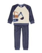 HEMA Kinderpyjama fleece auto donkerblauw, Verzenden, Nieuw