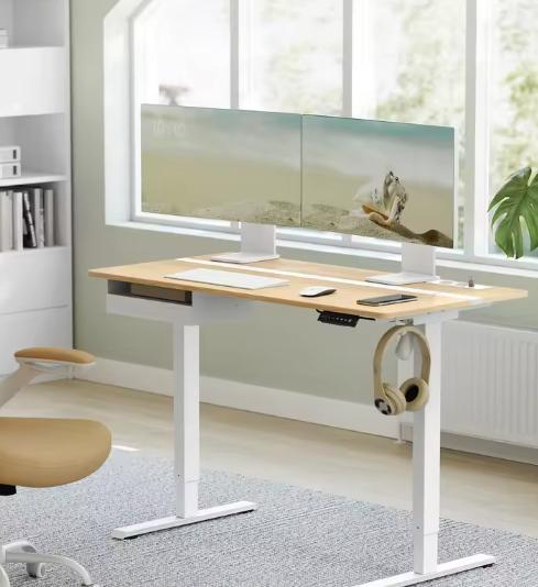 Zit-Sta Bureau 120-60cm – Elektrisch met USB en Geheugen, Huis en Inrichting, Bureaus, Nieuw, Verzenden