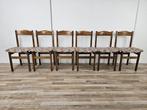 Stoel (6) - Beuken eetkamerstoelen met geometrische zitting