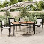 vidaXL Tuintafel met houten blad poly ratten en acaciahout, Verzenden, Nieuw