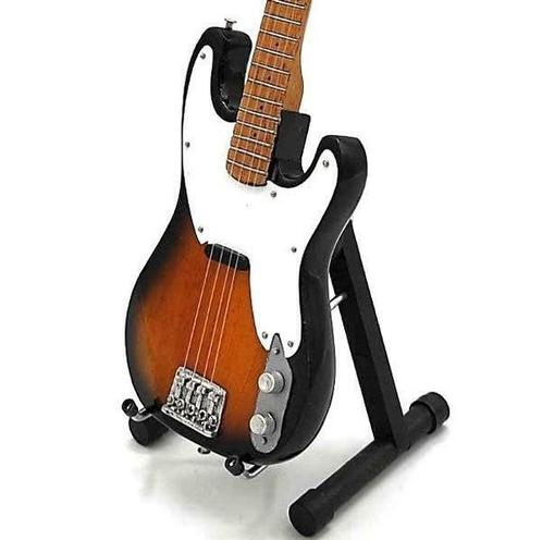 Miniatuur Fender Precision basgitaar met gratis standaard, Verzamelen, Muziek, Artiesten en Beroemdheden, Pop, Beeldje of Miniatuur