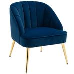 TRUUSK Retro Design Fauteuil Leesstoel Accent Fauteuil Velve, Huis en Inrichting, Verzenden, Nieuw