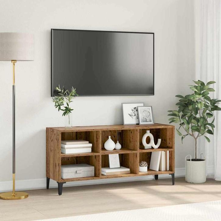 vidaXL TV-kast Bruin 69.5 x 30 x 50 cm Bewerkt hout, Huis en Inrichting, Kasten | Televisiemeubels, Nieuw, Minder dan 50 cm, Overige houtsoorten