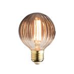 LED lamp geribbeld glas E27 | 4 watt dimbaar | 1800K extra w, Verzenden, Overige typen, Nieuw, E27 (groot)