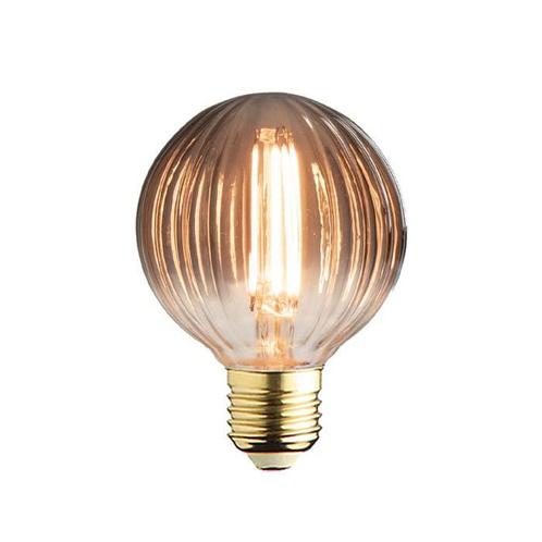 LED lamp geribbeld glas E27 | 4 watt dimbaar | 1800K extra w, Huis en Inrichting, Lampen | Losse lampen, Overige typen, Nieuw