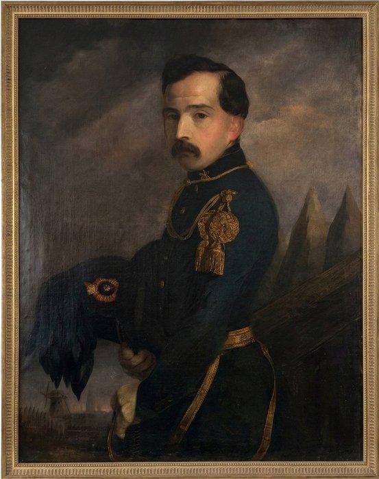 Gustave Wappers (1803-1874) - Zelfportret als officier, Antiek en Kunst, Kunst | Schilderijen | Klassiek