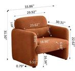 Clubstoel met Kussen – Comfortabele Gestoffeerde Fauteuil vo, Verzenden, Nieuw