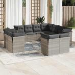 vidaXL 11-delige Loungeset met kussens poly rattan, Tuin en Terras, Verzenden, Nieuw, Rotan, Loungeset