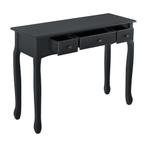 Console tafel sidetafel met 3 lades landelijk 100x35x78 cm z, Huis en Inrichting, Tafels | Sidetables, Nieuw, Verzenden