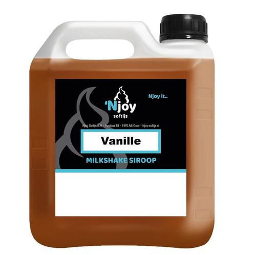 Njoy Milkshake Siroop Vanille (2 liter), Hobby en Vrije tijd, Taarten en Cupcakes maken, Nieuw, Verzenden