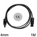 4mm MC4 verlengkabel zwart 1-20 Meter 1 Meter (Solar Kabels), Verzenden, Nieuw
