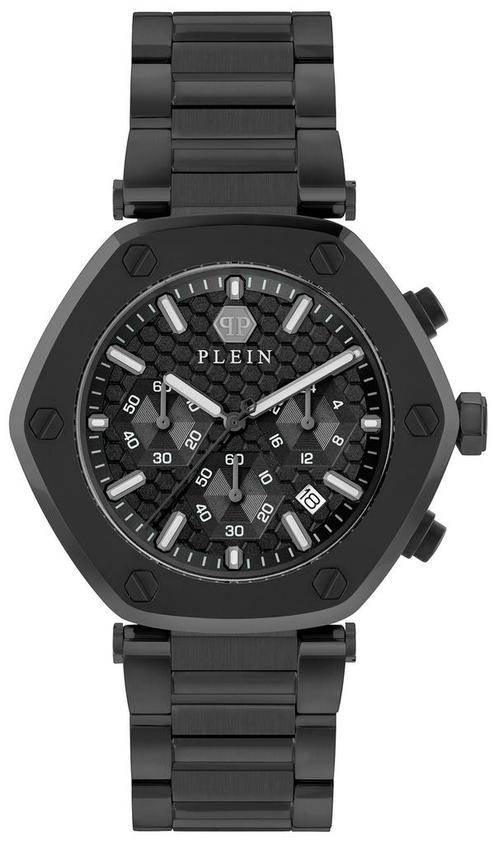 Philipp Plein PWZBA0623 The Hexagon Chrono horloge, Sieraden, Tassen en Uiterlijk, Horloges | Heren, Staal, Nieuw, Staal, Overige merken