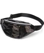 Zwarte Heuptas Banaanvorm Fanny Pack Twee Vakken Zwarte Band, Ophalen of Verzenden, Nieuw, Overige kleuren, Overige typen