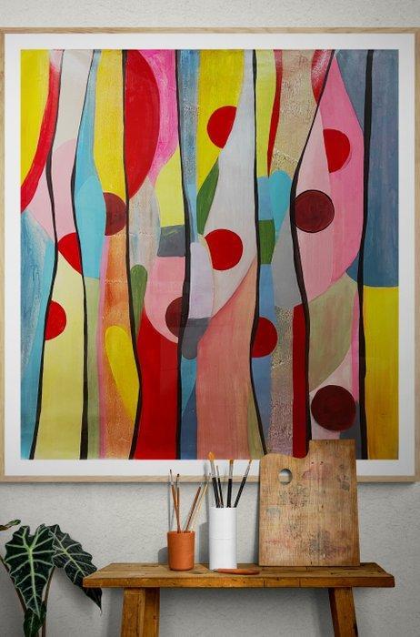 J. DELGALLO - Lluvia al atardecer. XL. ( NO Reserve ), Antiek en Kunst, Kunst | Schilderijen | Modern