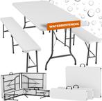 tectake® Campingtafel Set - Tuintafel met 2 Banken - 180 cm, Verzenden, Zo goed als nieuw