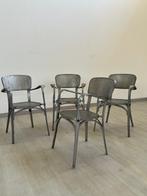 Stoel (4) - Aluminium - Met kenteken « Gaston Viort - Salon