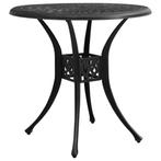 vidaXL Tuintafel 78x78x72 cm gietaluminium zwart, Verzenden, Nieuw, Aluminium