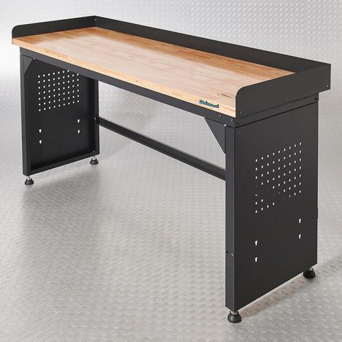 Datona Werkbank PRO - bamboe werkblad - 200 cm - zwart -, Doe-het-zelf en Verbouw, Werkbanken, Nieuw, Ophalen of Verzenden