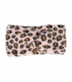 Haarband Twist Soft Panter Print 10cm Zwart Bruin Licht Roze, Verzenden, Nieuw