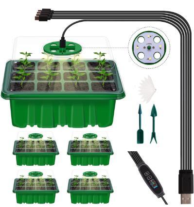 Set van 5 seed starter box met kweeklamp en digital control, Hobby en Vrije tijd, Knutselen, Nieuw, Ophalen of Verzenden