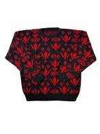 Vintage ABC 2000 Red/Black Printed Knit Sweater maat L, Kleding | Heren, Ophalen of Verzenden, Zo goed als nieuw, Vintage