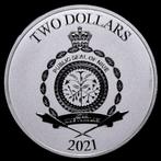 Niue. 2 Dollars 2021 Star Wars, Grogu Baby Yoda 1 Oz