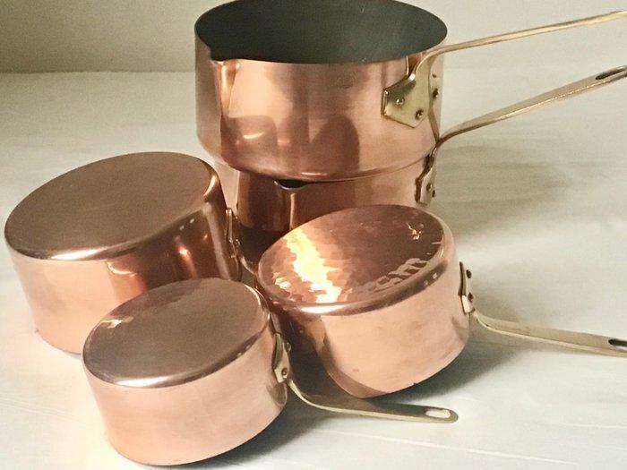 HAVARD, Made in France - Pan (5) - Set roodkoperen, Antiek en Kunst, Antiek | Keukenbenodigdheden