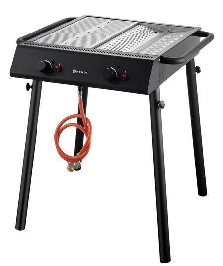 Xantos black gas bbq- zwart - Hendi - 148631, Zakelijke goederen, Horeca | Keukenapparatuur, Nieuw in verpakking, Verzenden