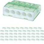 Lasklem - Vintex - 5 Polig - 0.2-2.5 mm2 - Wit - 50 Stuks, Doe-het-zelf en Verbouw, Elektra en Kabels, Ophalen of Verzenden, Nieuw