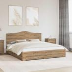 vidaXL Bedframe met hoofdeinde Artisan Eiken 180 x 200 cm, Verzenden, Nieuw, Bruin, Hout