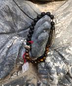 Kralen armband hand gemaakt van natuur kralen - tijgeroog en, Verzenden, Nieuw