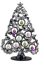 Kerstboom van hout Zwart/Zilver 38cm, Diversen, Kerst, Verzenden, Nieuw