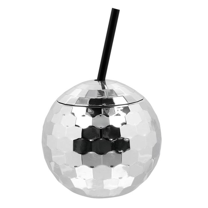 Disco Zilveren bekers Met Rietje, Hobby en Vrije tijd, Feestartikelen, Nieuw, Verzenden