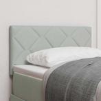 vidaXL Hoofdbord Wandgemonteerd Geometrisch Lichtgrijs 80 cm, Verzenden, Nieuw, Stof