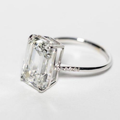 Statement ring - 18 karaat Witgoud - 7.19ct. tw. Diamant, Sieraden, Tassen en Uiterlijk, Antieke sieraden