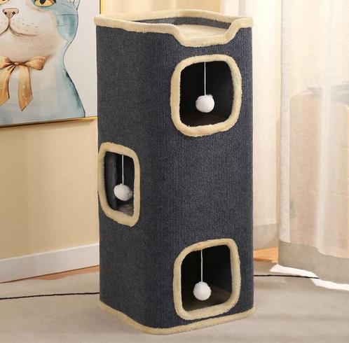 Katten krabpaal met 3 verdiepingen 86 cm hoog 36x36x86cm, Dieren en Toebehoren, Katten-accessoires, Zo goed als nieuw, Ophalen of Verzenden