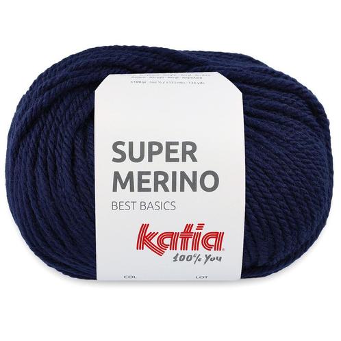 Katia Super Merino - 05 donkerblauw - Wol/Acryl Garen, Hobby en Vrije tijd, Breien en Haken, Ophalen of Verzenden