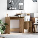 vidaXL Bureau met Opbergruimte met plank artisanaal, Huis en Inrichting, Bureaus, Verzenden, Nieuw